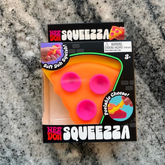 NeeDoh Squeezza Viral Tik Tok Pizza Slice Squishy Toy Fidget Nee Doh - Picture 7 of 7